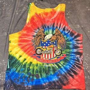 Sturgis tie dye biker tank top